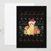 Kerstkat Lelijke Kerstcadeau Kaart (Voorkant / Achterkant)