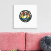 Kerstkat Lieve Katten Design - Kerstkat Club Canvas Afdruk (Insitu (Woonkamer))
