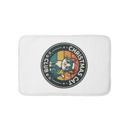 Kerstkat Lieve Kittens Design - Kerstkat Club Badmat (Voorkant)