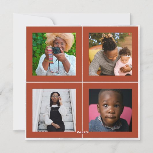 Kerstkat, linten van glinsterend rood en groen pla feestdagenkaart (Achterkant)