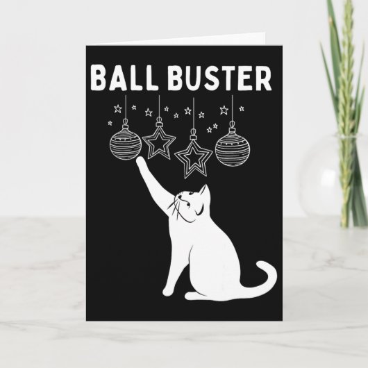 Kerstkat Ll Buster Kerst Ornamente Grappige Feestd Kaart (Voorkant)