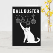 Kerstkat Ll Buster Kerst Ornamente Grappige Feestd Kaart (Gele Bloem)