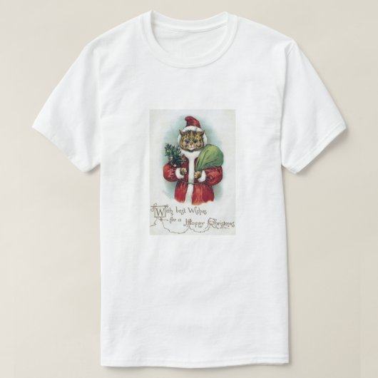 Kerstkat, Louis Wain T-shirt (Design voorkant)