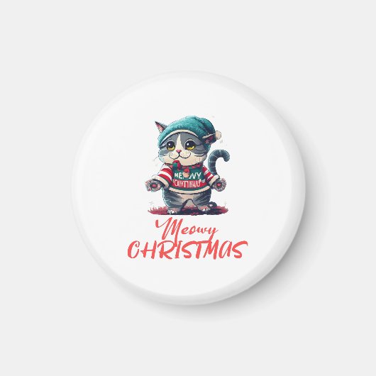 kerstkat magneet (Voorkant)