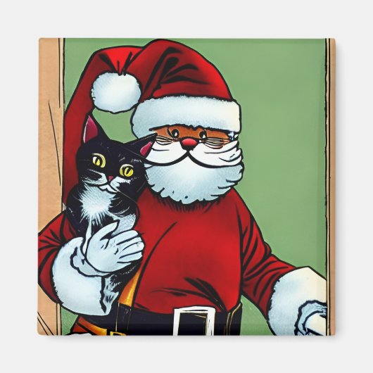 kerstkat magneet (Voorkant)