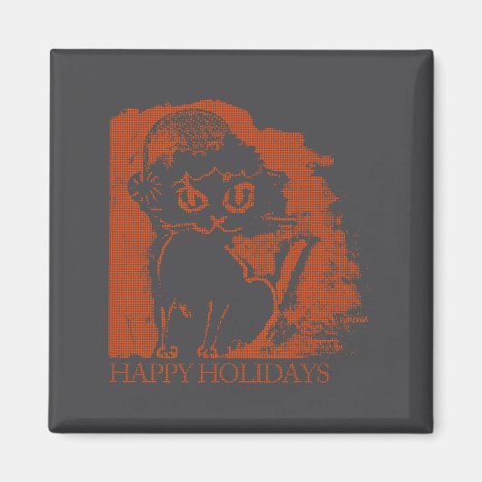 Kerstkat magneet (Voorkant)