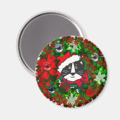 Kerstkat Magneet (Voorkant / Achterkant)