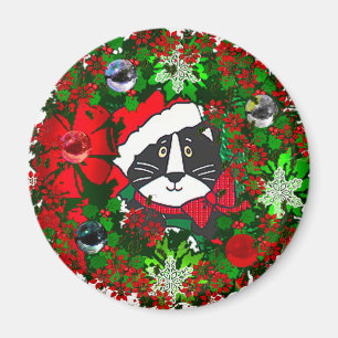 Kerstkat Magneet