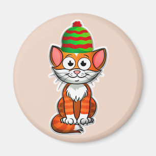 kerstkat magnet