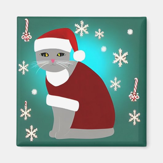 kerstkat Magnet (Voorkant)