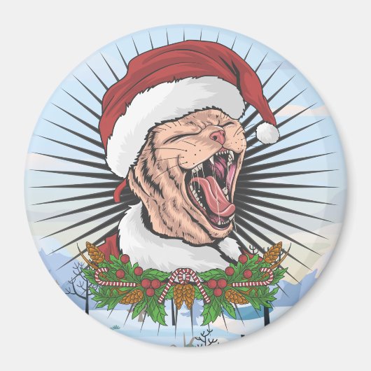 kerstkat Magnet (Voorkant)