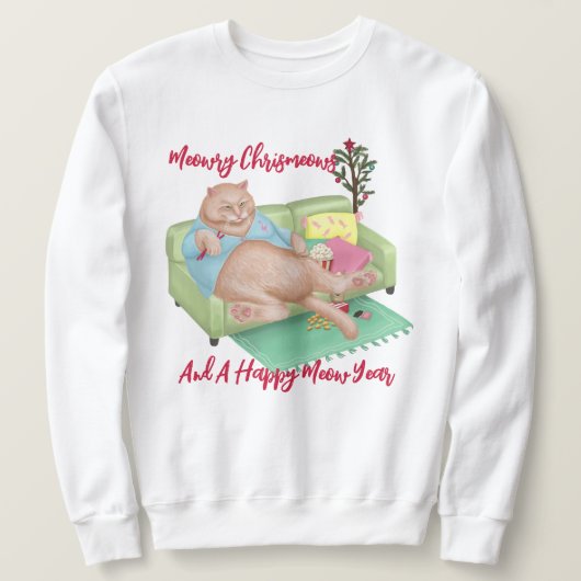 kerstkat - Meowry Kerstshirt Trui (Design voorkant)