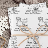 Kerstkat Meowy kerstmis Inpakpapier Vel