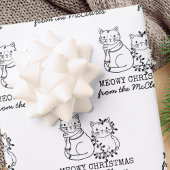 Kerstkat Meowy kerstmis Inpakpapier Vel