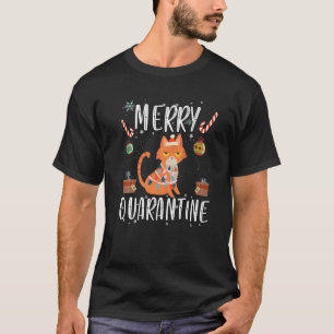Kerstkat Merry Quarantine Kerstman Lelijke Ch T-shirt