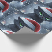 Kerstkat met boze kop cadeaupapier (Hoek)