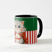 Kerstkat met Cacaomok Mok (Voorkant rechts)