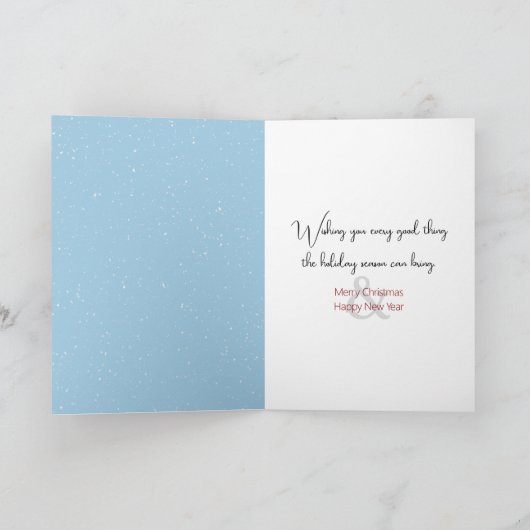 Kerstkat met een winter sjaal kaart (Binnen)