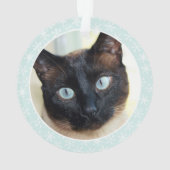 Kerstkat met foto Pointed Cat Ornament (achterkant)