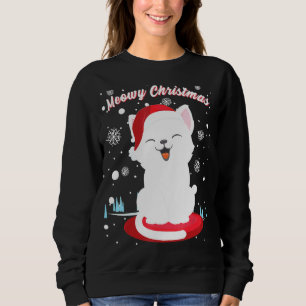 Kerstkat met Kat met kersttaart in de winter Trui