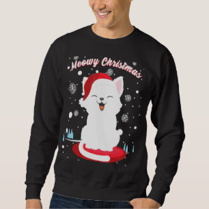 Kerstkat met Kat met kersttaart in de winter Trui