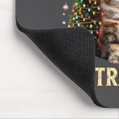 Kerstkat Met Kerstmanhoed Vakantie Grappige Kerstm Muismat (Hoek)