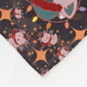 Kerstkat Met Kerstmannenhoed Fleece Deken (Hoek)