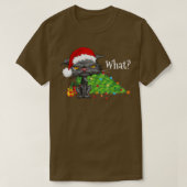 kerstkat met kerstmis — met een sinterklat — kerst t-shirt (Design voorkant)