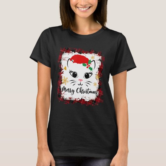 kerstkat met kerstmis met kerstmis 2 t-shirt (Voorkant)