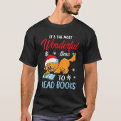 Kerstkat met kerstmis voor mannen t-shirt (Voorkant)