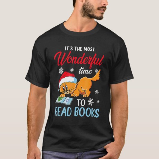 Kerstkat met kerstmis voor mannen t-shirt (Voorkant)