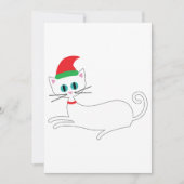 Kerstkat met kerstmuts kaart (Voorkant)