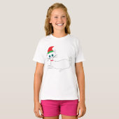 Kerstkat met kerstmuts t-shirt (Voorkant volledig)