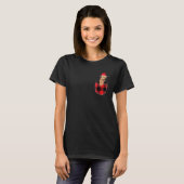 kerstkat met kersttasje in zakje t-shirt (Voorkant volledig)