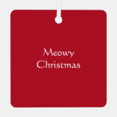 kerstkat metalen ornament (Achterkant)