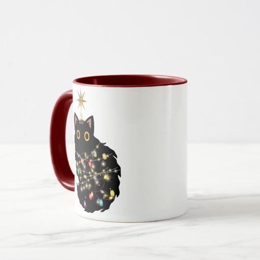 kerstkat mok (Voorkant links)