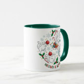 Kerstkat Mok Geschenk voor Kat Liefhebbers (Voorkant rechts)