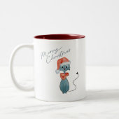 kerstkat-Mok Tweekleurige Koffiemok (Links)