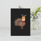 Kerstkat Nepkat Miauw Kerstmis Kalkoen Kaart (Staand voorkant)