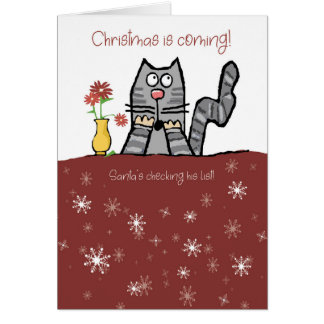 Kerstkat Niet op de Kerstman's Leuke Lijst