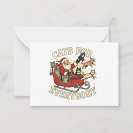 Kerstkat Notitiekaartje