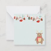 kerstkat notitiekaartje (Achterkant)