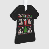 Kerstkat Oegly Sweater T-Shirt Ornament (voorkant)