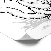 Kerstkat om te kleuren poster (Hoek)