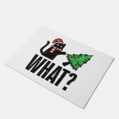 Kerstkat omverwerpende Kerstboom Grappig Deurmat (Schuin)