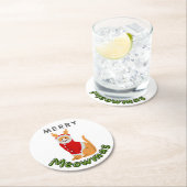 kerstkat-Onderzetters Ronde Kartonnen Onderzetter (Insitu)