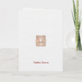 Kerstkat op cadeau dozen kaart (Achterkant)
