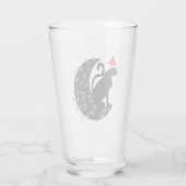 kerstkat op de maan Drink glas (Achterkant)