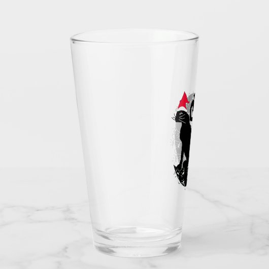 kerstkat op de maan Drink glas (Rechts)
