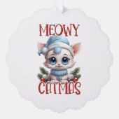kerstkat ornament kaart (Voorkant)